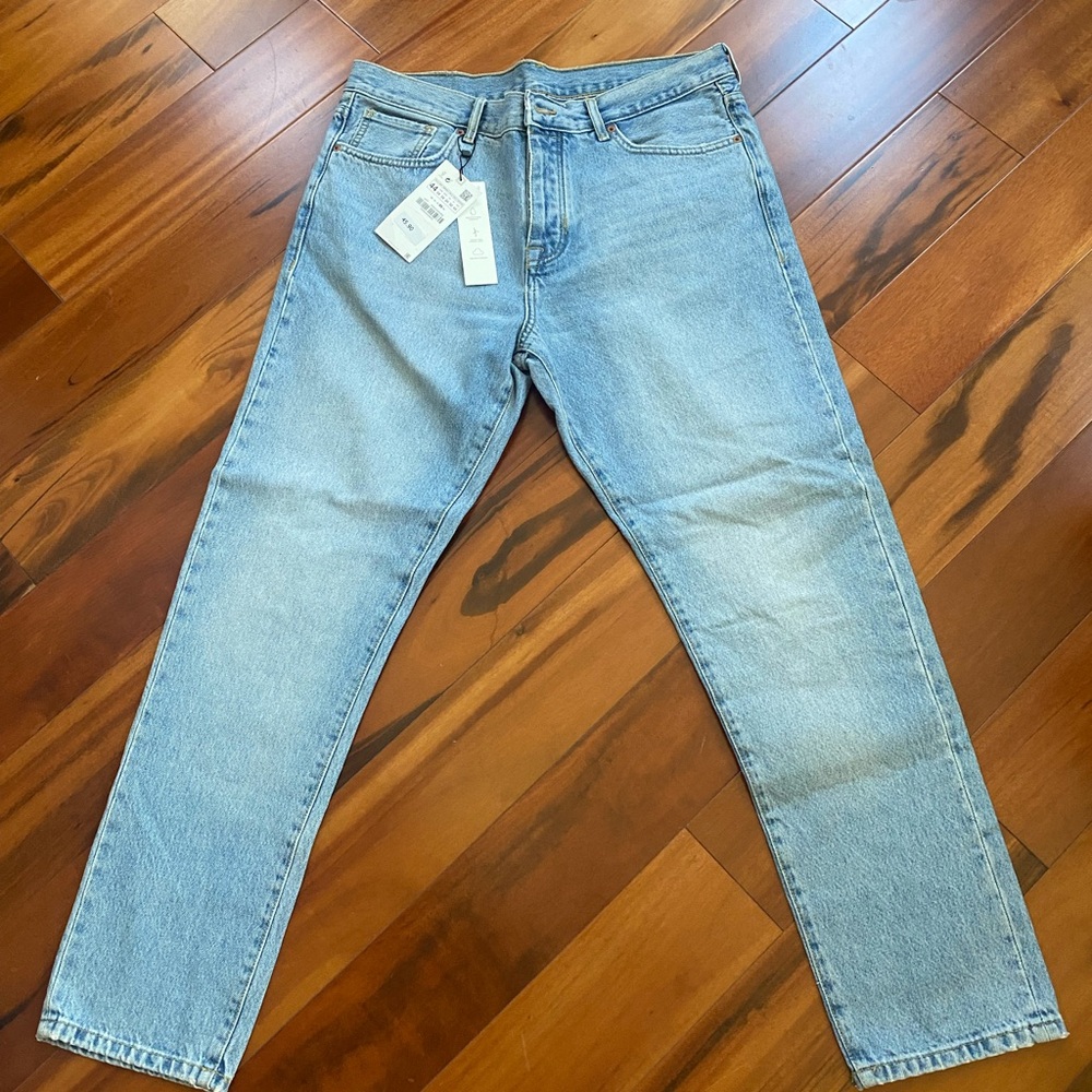Zara Light Blue Straight Jeans